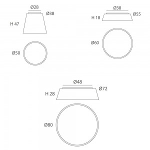 Plafón Drum de Fm Iluminación. Lámparas LED modernas