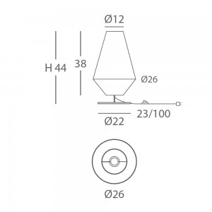 Lámpara sobremesa LED Ukelele de Fm Iluminación. Lámparas modernas