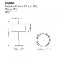 Lámpara sobremesa Diana 1995 SantaCole