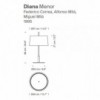 Lámpara sobremesa Diana Menor 1995 de Santa & Cole. Lámparas de diseño.