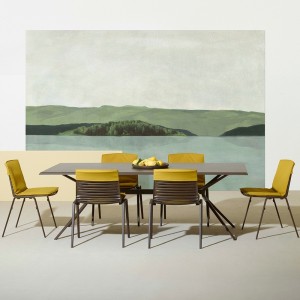 Mesa rectangular Moai de Fast ideal para exteriores. Mesas modernas para terrazas.