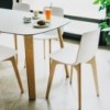 Mesa LTS System redondeada de Enea. Muebles de diseño para contract.