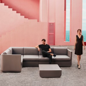 Sofá Ulm módulo lateral con Acolchado silvertex y opción de luz