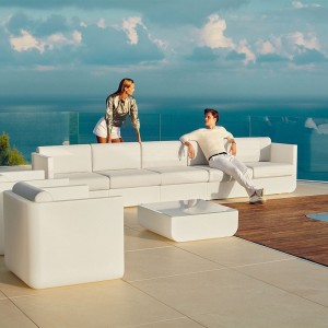 Sofá Ulm módulo lateral con Acolchado silvertex y opción de luz