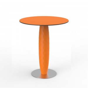 Mesa redonda color naranja modelo Vases de Vondom 