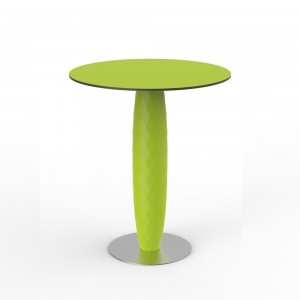 mesa color pistacho redonda modelo Vases de Vondom  