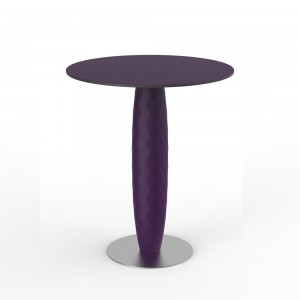 mesa redonda modelo Vases de Vondom color morado 