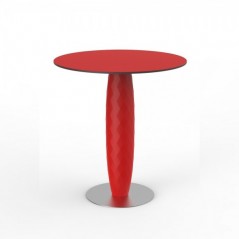 Mesa redonda color rojo de Vondom modelo Vases