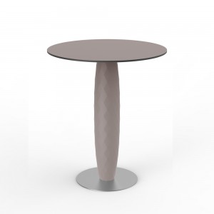 mesa redonda de Vondom color crema modelo Vases
