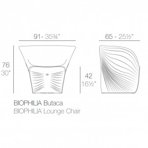 Butaca Biophilia con Iluminación Led en el Interior y Tacos Antideslizantes