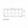 Sofá 5 Plazas Delta 432x88x72 cm para Espacios Exteriores | Vondom