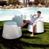 Sillón bajo Roulette Fabricado en Resina con Acabado Mate o Lacado