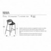 Taburete oferta Niwa hecho de Aluminio Lacado color verde salvia