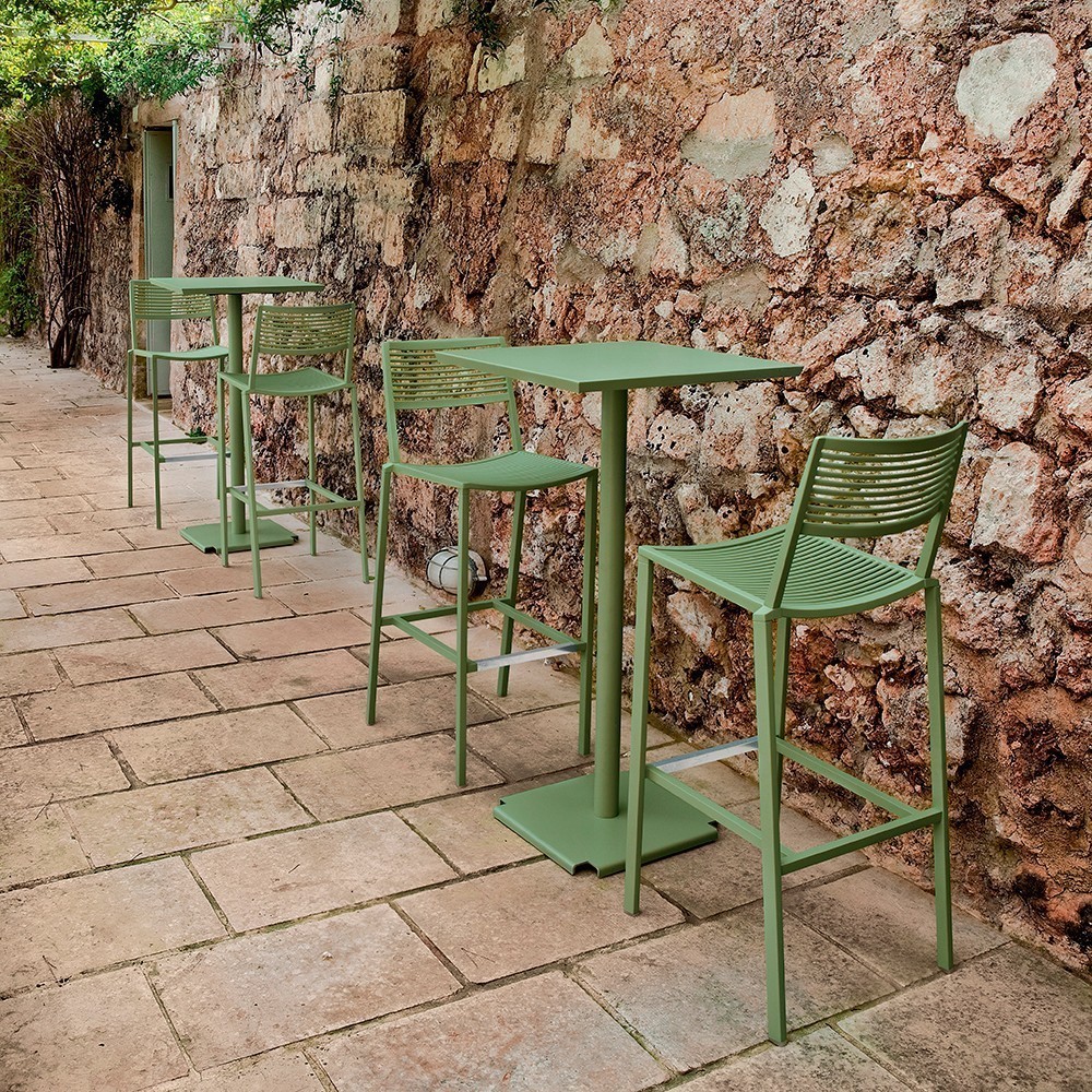 Taburete Easy oferta de Aluminio Lacado color verde salvia