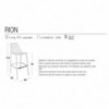 Taburete oferta Rion de Aluminio Lacado con Patas de Acero Inoxidable color verde salvia | Fast