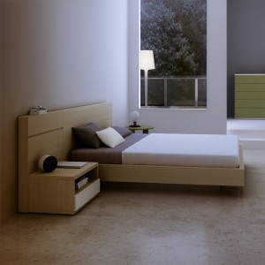 Mesita Serena hueco y cajón de Arlex. Mesitas de dormitorio de diseño