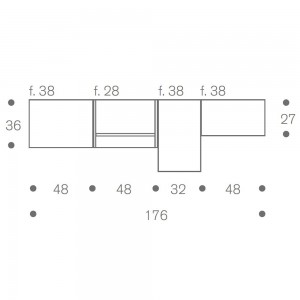 Mueble Lauki 03 de Treku. Mueble de salón o recibidor moderno