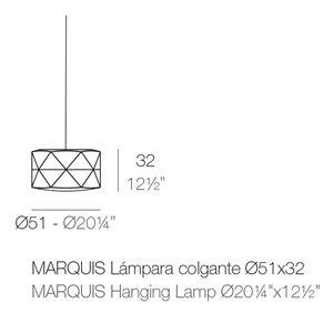 Lámpara Colgante Marquis con Luz Led y Doble Pared | Diseño Vondom