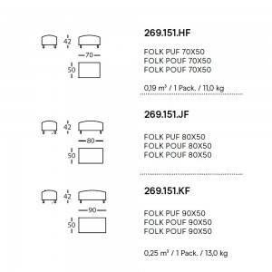 Pouf Folk. Sancal. Pouf colección Folk