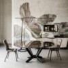 Mesa Planer Round de Cattelan Italia. Mesas de cristal para comedor moderno.