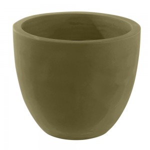 Macetero color Khaki de Vondom modelo cuenco para jardines o terrazas
