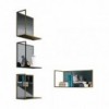 Estante Helia de Sovet. Estante de pared espejado de diseño. Estantes modernos.