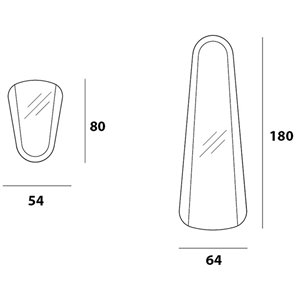 Espejo Clessidra de Sovet. Espejo de pared de diseño. Espejo moderno para salón.