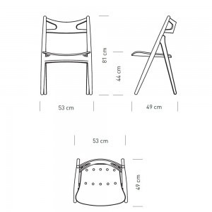 Silla CH29 en tela de Carl Hansen and Son. Sillas de diseño moderno.  