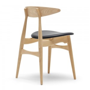 Silla CH33P en piel de Carl Hansen and Son. Sillas de diseño moderno.