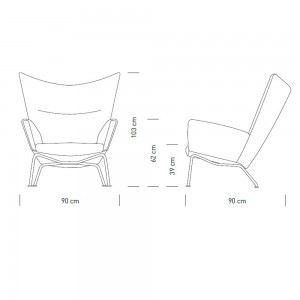 Butaca Wing CH445 tela Carl Hansen and Son