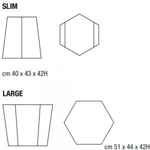 Mesita Auxiliar Hexagon de Horm. Mesas auxiliares modernas de diseño italiano.