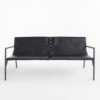 Sofá Tout Le Jour Horm. Sofa de diseño para salón en metal pintado y cuero