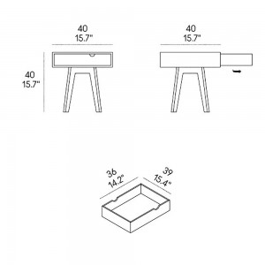 Mesa auxiliar Io & Te Horm de Horm. Mesitas de noche modernas de diseño italiano.