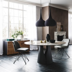 Mesa Giano Keramik Round Cattelan Italia. Mesa moderna. Mesas de comedor.