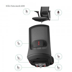 Silla HAG Futu 1100. Sillas ergonómicas de oficina. Silla de diseño moderno.