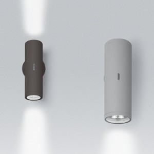 Aplique Calumet wall Artemide. Diseño simple y minimalista en blanco o gris.