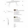 Mesa de diseño T7 ovalada para comedor de Extendo.