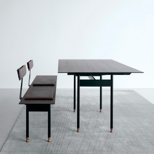 Banco extensible de madera T8 para comedor de Extendo.