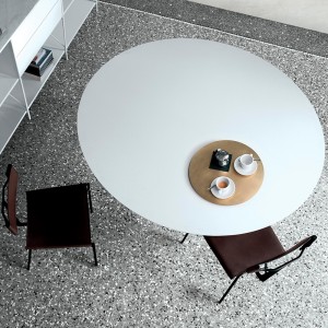 Mesa de diseño T8 redonda para comedor de Extendo.