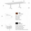 Mesa moderna IPE en madera maciza para comedor de Extendo.