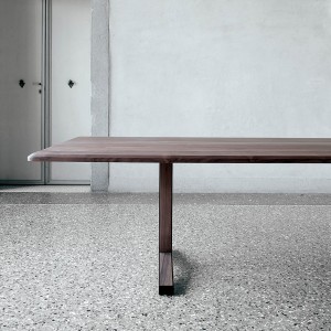 Mesa moderna IPE en madera maciza para comedor de Extendo.