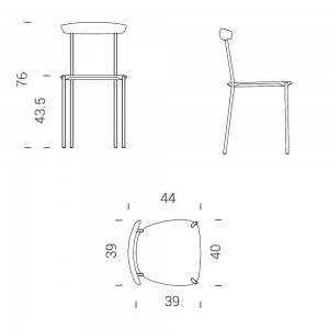 Silla cómoda Danske C1 para comedor de Extendo.