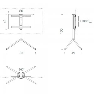 Mueble moderno de televisión Apollo para salón de Extendo.