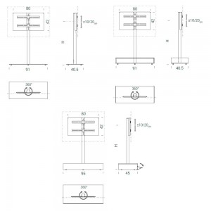 Mueble moderno de televisión Spin 360 para salón de Extendo.
