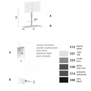 Mueble moderno de televisión Spin 360 para salón de Extendo.