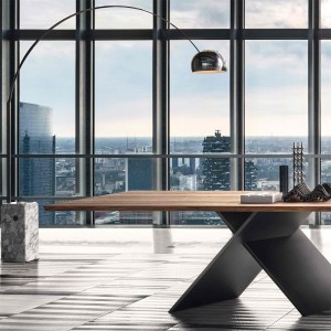 Mesa AX fija madera de Bonaldo. Mesa de madera de calidad italiana.