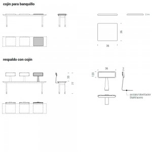 Banco extensible de madera T8 para comedor de Extendo.