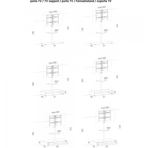 Mueble moderno de televisión Spin 360 para salón de Extendo.