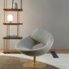 Sillón Lock Giratorio de Bonaldo. Sillón moderno tapizado para interiores.
