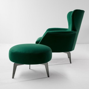 Sillón Lovy con diseño envolvente Bonaldo. Piezas modernas de sillones.